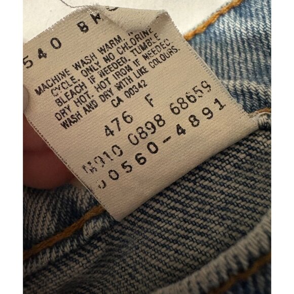 VTG 90s Levis 560 Mens Loose Fit Tapered Leg Denim Jeans Light Wash 30 X 30 - Picture 11 of 14